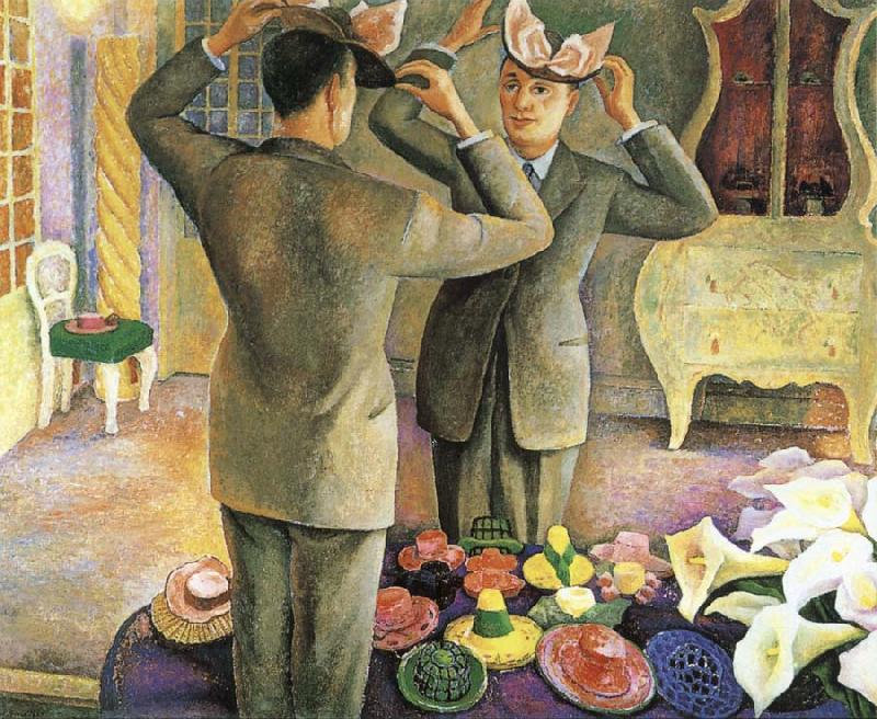 Diego Rivera Hat seller China oil painting art
